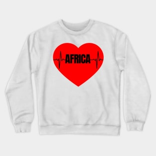 Africa Heartbeat, Heart Crewneck Sweatshirt